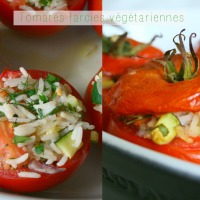 Tomates farcies au riz et aux légumes