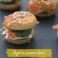 Mini bagels au saumon fumé